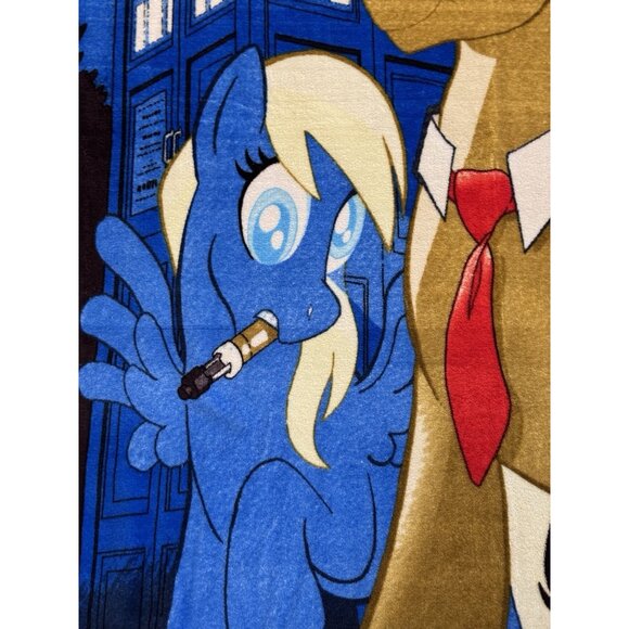 My Little Pony Dr Whooves Blanket Doctor Who Tardis Friendship is Magic 64"x45" - Picture 4 of 13
